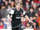 Dundee United's Ryan Gauld in action against Motherwell on May 13, 2012