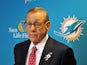 Owner Stephen Ross of the Miami Dolphins talks to the media about the NFL's investigation of locker room practices before play against the Tampa Bay Buccaneers November 11, 2013