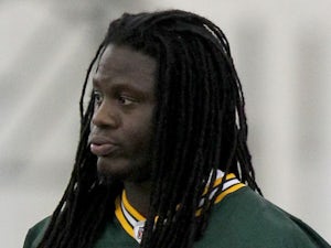 Terrell Manning of the Green Bay Packers participates in drills during mini camp at the Don Hutson Center on May 11, 2012