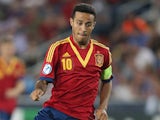 Spain's Thiago Alcantara in action against Italy during the final of the UEFA European U21 Championships on June 18, 2013