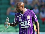 William Gallas of the Glory taking a drink from the sidelines during the round six A-League match against Adelaide United at Nib Stadium on November 16, 2013