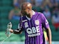 William Gallas of the Glory taking a drink from the sidelines during the round six A-League match against Adelaide United at Nib Stadium on November 16, 2013