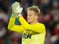 Goalkeeper Anders Lindegaard of Manchester United acknowledges the crowd at fulltime during the match between the A-League All-Stars and Manchester United at ANZ Stadium on July 20, 2013
