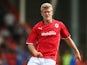Cardiff's Andreas Cornelius in action against Cheltenham during a friendly match on July 27, 2013