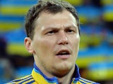 Ukraine's goalkeeper Andriy Pyatov listens to the national anthems before the start of a World Cup 2014 play-off first-leg football match between Ukraine and France in Kiev on November 15, 2013
