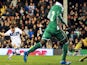 Italy's midfielder Emanuele Giaccherini scores his team's second goal during the International friendly football match between Italy and Nigeria at Craven Cottage in London on November 18, 2013
