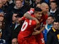 Liverpool's Brazilian midfielder Philippe Coutinho celebrates scoring a goal during the English Premier League football match between Everton and Liverpool at Goodison park in Liverpool on November 23, 2013