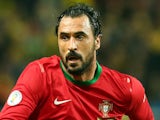 Hugo Almeida of Portugal runs during the FIFA 2014 World Cup Qualifier Play-off Second Leg match between Sweden and Portugal at Friends Arena on November 19, 2013 
