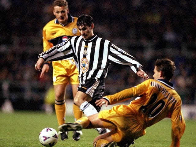 Keith Gillespie in action for Newcastle United against Sheffield Wednesday on November 10, 1998.