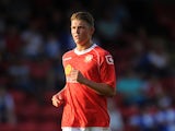Crewe's Max Clayton in action against Blackburn during a friendly match on July 16, 2013