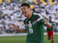 Oribe Peralta of Mexico celebrates a goal against New Zealand during their World Cup qualifying football match at Westpac Stadium in Wellington on November 20, 2013