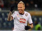 Alexander Farnerud of Torino FC celebrates after scoring the opening goal during the Serie A match between Genoa CFC and Torino FC at Stadio Luigi Ferraris on November 30, 2013