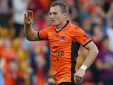 Besart Berisha of the Roar celebrates after scoring a goal during the round eight A-League match between Brisbane Roar and Perth Glory at Suncorp Stadium on November 30, 2013