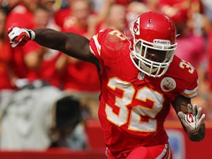 Cyrus Gray of the Kansas City Chiefs celebrate after successfully downing the punt within the Dallas Cowboys five yard line in the fourth quarter on September 15, 2013