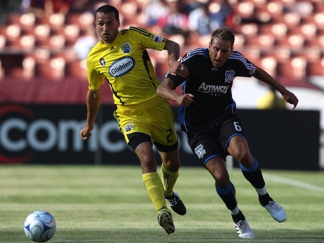 Darren Huckerby in action for the San Jose Earthquakes on August 08, 2009.