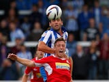 Miller of Accrington during the Sky Bet League Two match between Hartlepool United and Accrington Stanley at Victoria Park on September 14, 2013