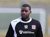 Northampton Town new signing Izale McLeod looks on during a training session at Sixfields Stadium on November 29, 2013