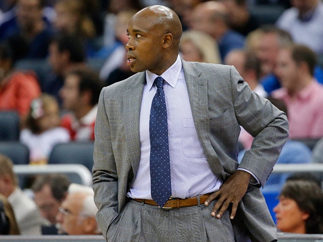 Orlando Magic head coach Jacque Vaughn watches his team in action against Brooklyn Nets on November 3, 2013