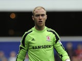 Middlesbrough goalkeeper Jason Steele during the Sky Bet Championship match between Queens Park Rangers and Middlesbrough at Loftus Road on September 28, 2013