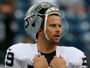 Long snapper Jon Condo of the Oakland Raiders looks on prior to the game against the Seattle Seahawks at CenturyLink Field on August 29, 2013 