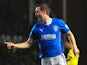 Jon Daly of Rangers celebrates scoring his goal during the Scottish League One match between Rangers and Dunfermline at Ibrox Stadium on November 6, 2013
