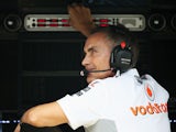 McLaren team principal Martin Whitmarsh during a practise session on October 25, 2013