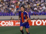 Michael Laudrup in possession for Barcelona on January 01, 1992.