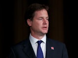 British Deputy Prime Minister Nick Clegg addresses a Olympic Munich memorial event at The Guildhall in London on August 6, 2012