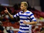 Pavel Pogrebnyak of Reading celebrates his goal during the Sky Bet Championship match between Nottingham Forest and Reading at City Ground on November 29, 2013