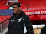 Stephen Kearney, head coach of New Zealand looks on during the New Zealand training session at Old Trafford on November 29, 2013