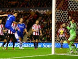Chelsea's Frank Lampard scores his team's opening goal against Sunderland during their Premier League match on December 4, 2013 