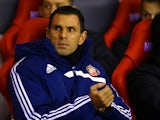 Sunderland manager Gus Poyet in the dugout during the match against Chelsea on December 4, 2013