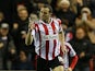 Sunderland's John O'Shea celebrates after scoring his team's second goal against Chelsea during their Premier League match on December 4, 2013