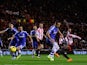 Sunderland's Jozy Altidore scores the opening goal against Chelsea during their Premier League match on December 4, 2013 