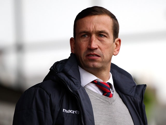 Newport manager Justin Edinburgh looks on prior to the Sky Bet League Two match between Newport County AFC and Chesterfield at Rodney Parade on December 01, 2013