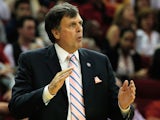 Head coach Kevin McHale of the Houston Rockets is seen on the court during the game against the Los Angeles Lakers at Toyota Center on November 7, 2013 