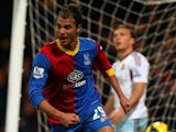 Marouane Chamakh of Crystal Palace celebrates after scoring the opening goal during the Barclays Premier League match between Crystal Palace and West Ham United on December 3, 2013