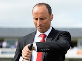 Skysports presenter Nasser Hussain during day one of 4th Investec Ashes Test match between England and Australia at Emirates Durham ICG on August 09, 2013