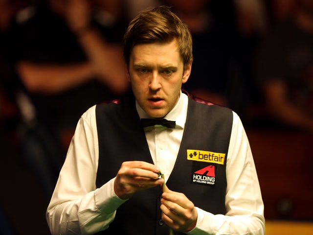 Ricky Walden of England in action against Barry Hawkins of England during the Semi Final match of the Betfair World Snooker Championship at the Crucible Theatre on May 4, 2013