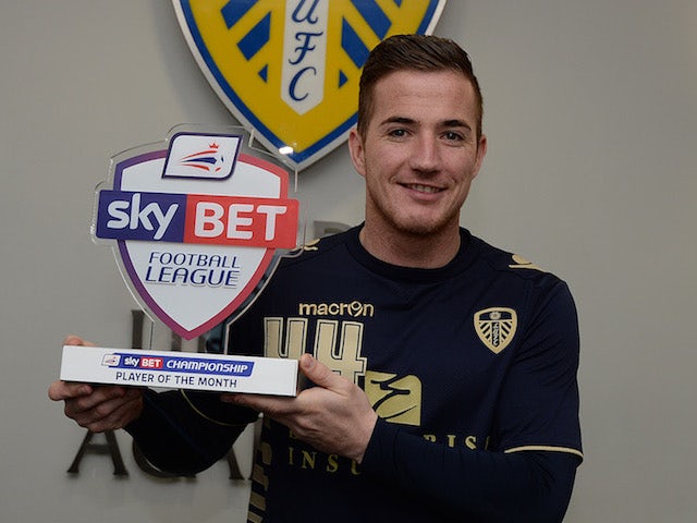 Leeds United midfielder Ross McCormack with his Player of the Month award for November on December 5, 2013