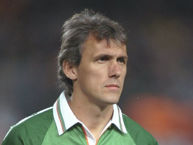 Tony Cascarino in action for the Republic of Ireland on October 09, 1996.