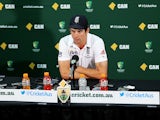 Alastair Cook of England speaks to the media during a press conference at the end of day five of the Second Ashes Test Match between Australia and England at Adelaide Oval on December 9, 2013