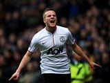 Tom Cleverley of Manchester United celebrates as he scores their thrid goal during the Barclays Premier League match between Aston Villa and Manchester United at Villa Park on December 15, 2013