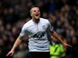 Tom Cleverley of Manchester United celebrates as he scores their thrid goal during the Barclays Premier League match between Aston Villa and Manchester United at Villa Park on December 15, 2013