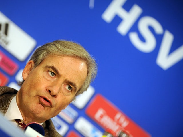 Hamburg's CEO Carl-Edgar Jarchow attends a press conference in Hamburg, northern Germany, on September 19, 2011