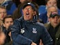 Tony Pulis of Crystal Palace shouts instructions during the Barclays Premier League match between Chelsea and Crystal Palace at Stamford Bridge on December 14, 2013