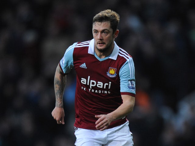 George McCartney of West Ham United during the Barclays Premier League match between West Ham United and Fulham at Boleyn Ground on November 30, 2013