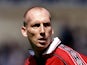 Jaap Stam in action for Manchester United against Arsenal on August 09, 1998.