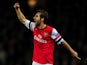 Mathieu Flamini of Arsenal reacts during the UEFA Champions League Group F match between Arsenal and Olympique de Marseille at Emirates Stadium on November 26, 2013
