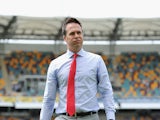 Former England captain Michael Vaughan on the field ahead of day three of the First Ashes Test match between Australia and England at The Gabba on November 23, 2013